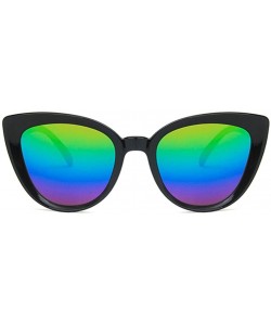 Oval Unisex Sunglasses Retro Bright Black Pink Drive Holiday Oval Non-Polarized UV400 - Bright Black Purple - C918RI0TG7Y $8.75