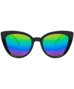 Oval Unisex Sunglasses Retro Bright Black Pink Drive Holiday Oval Non-Polarized UV400 - Bright Black Purple - C918RI0TG7Y $8.75