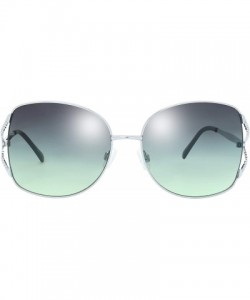 Oval Classic Crystal Elegant Women Beauty Design Sunglasses Gift Box - L145-silver - C718M0SXA2I $32.75