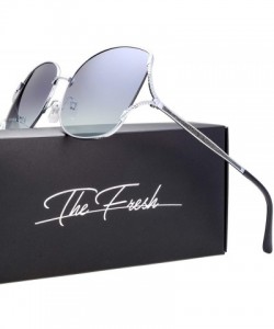 Oval Classic Crystal Elegant Women Beauty Design Sunglasses Gift Box - L145-silver - C718M0SXA2I $20.06