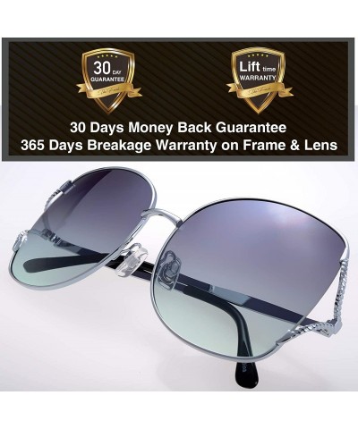 Oval Classic Crystal Elegant Women Beauty Design Sunglasses Gift Box - L145-silver - C718M0SXA2I $32.75