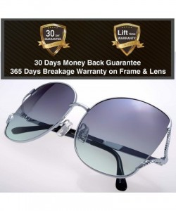 Oval Classic Crystal Elegant Women Beauty Design Sunglasses Gift Box - L145-silver - C718M0SXA2I $32.75
