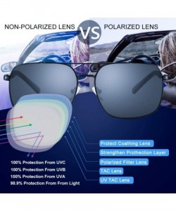 Aviator Classic Aviator Style Polarized Sunglasses 100% UV Protection Driving Outdoors - CW18TS5HUD7 $11.48