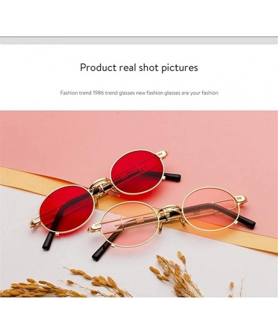 Round Steampunk Sunglasses for Women Metal Round Frame Eyewear UV400 - C5 - CW190DYX4K8 $11.21