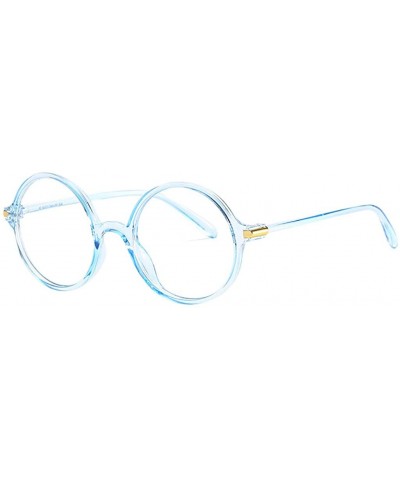 Square Fashion Sunglasses - Round Flat Mirror Blue Light Blocking Anti Blue Ray Glasses - Blue - CY18QQGATL2 $11.27