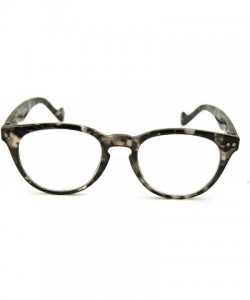 Round schoolboy fullRim Lightweight Reading Glasses - Medium Shiny Grey Water Tortoise - CZ1873EE9Y7 $12.70