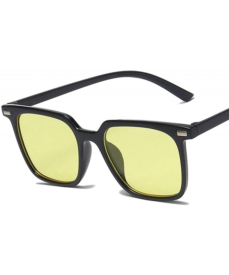 Square Vintage Classic Retro Square Sunglasses for Men and Women PC AC UV400 Sunglasses - Style 6 - CE18T2UL4R8 $17.16
