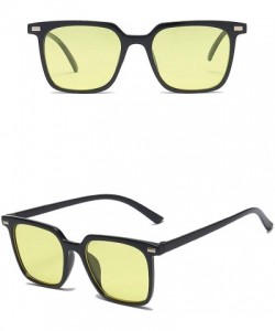 Square Vintage Classic Retro Square Sunglasses for Men and Women PC AC UV400 Sunglasses - Style 6 - CE18T2UL4R8 $17.16
