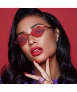 Oversized New Fashion Lip Sunglasses Women Luxury Brand Designer Sexy Ladies Red GoldRed - Redred - CU18Y3NRXI8 $20.95