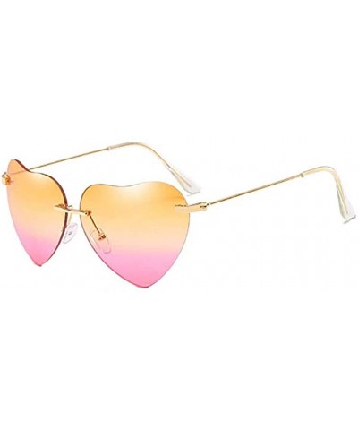 Cat Eye Hiking New Retro Love Ocean Piece Sunglasses Street Beat Peach Heart Shaped Sunglasses - Multicolor-f - CN18T6DEA7W $...