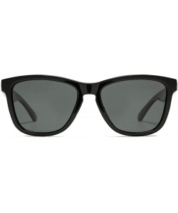 Round Polarized Sunglasses for Women Men - Classic Vintage Square Sun Glasses - K black Frame/Grey Lens - CH199UM4XG3 $26.65
