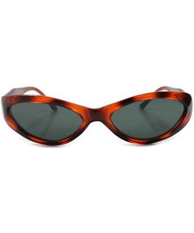 Cat Eye 70sVintage Rockabilly Womens Cat Eye Sunglasses - Brown / Gray - CZ18ECEUUZD $13.99