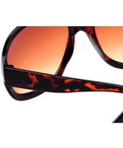 Square Women Retro Style Anti-UV Fashion Big Square Frame Color Lens Sunglasses Sunglasses - Leopard - C118R2IKIY8 $11.61