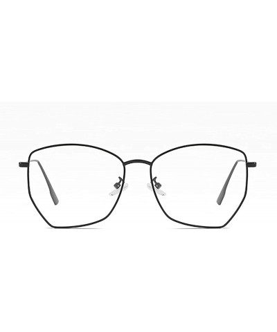 Oversized Classic style Sunglasses for Women metal PC UV 400 Protection Sunglasses - Black White - CN18T2UKHUT $25.49