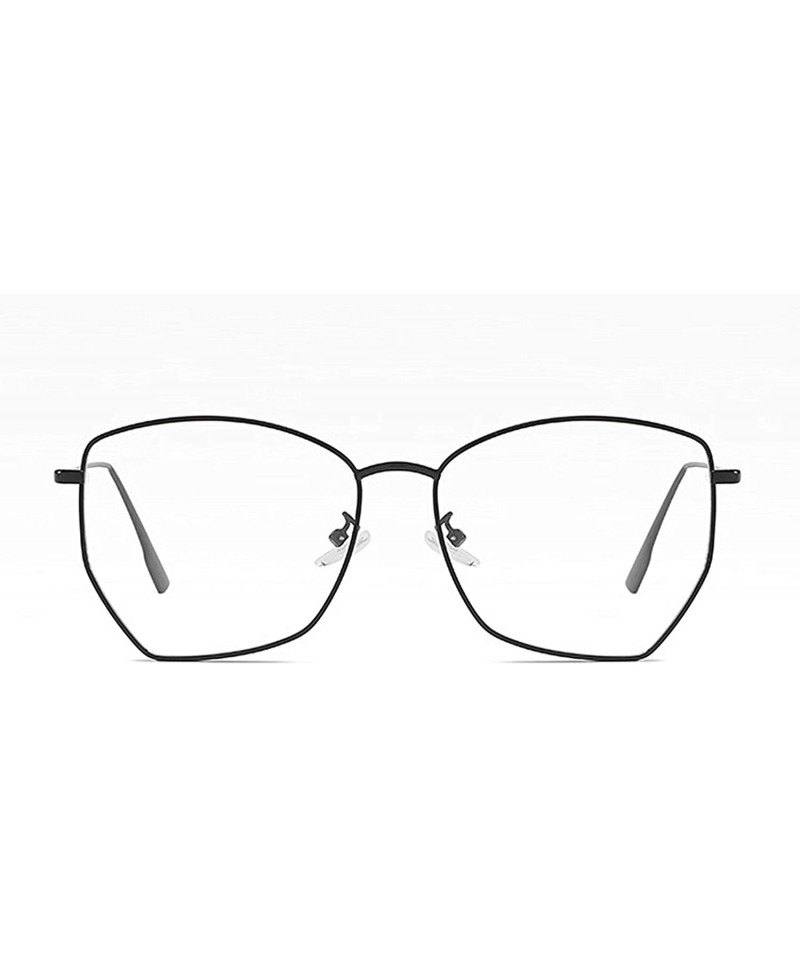 Oversized Classic style Sunglasses for Women metal PC UV 400 Protection Sunglasses - Black White - CN18T2UKHUT $25.49