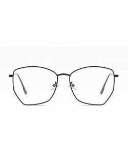 Oversized Classic style Sunglasses for Women metal PC UV 400 Protection Sunglasses - Black White - CN18T2UKHUT $25.49