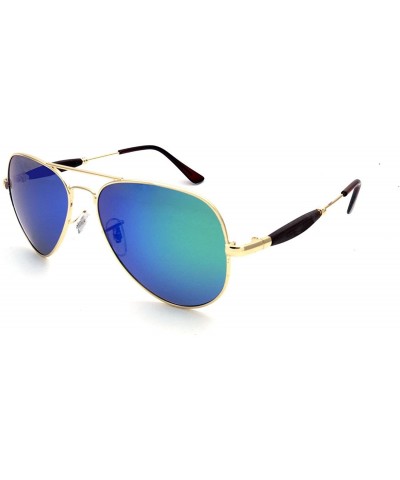 Square Polarized Classic Sunglasses for men women Metal Frame - Green - CV18EZN92TC $24.05