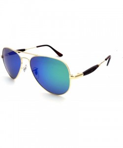 Square Polarized Classic Sunglasses for men women Metal Frame - Green - CV18EZN92TC $14.68