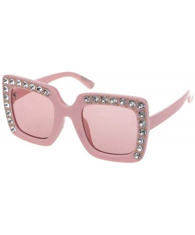 Oversized Luxury Rhinestone Kids Sunglasses Square Sun Glasses Children Baby Boys Girls Oculos De Sol Feminino - 5 - C4197Y7D...