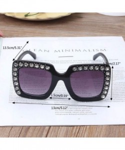 Oversized Luxury Rhinestone Kids Sunglasses Square Sun Glasses Children Baby Boys Girls Oculos De Sol Feminino - 5 - C4197Y7D...