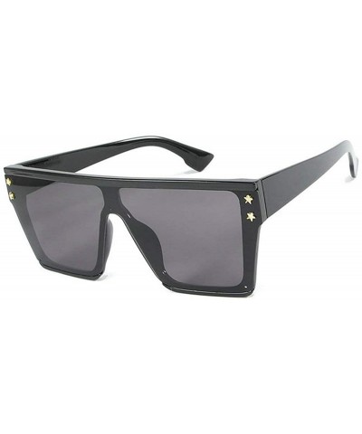 Square Sunglasses Luxury Oversize Square Goggles - Black - CH18T2MRUTD $14.68