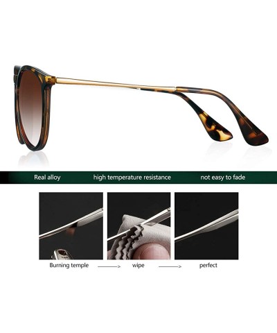 Round Sunglasses for Women Men Polarized uv Protection Fashion Vintage Round Classic Retro Aviator Mirrored Sun glasses - C91...
