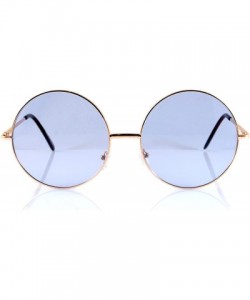 Oversized Oversize Round Lovely Color Tinted Lens Sunglasses Spring Hinge A119 A120 - Blue - C2180TTOLWS $13.72