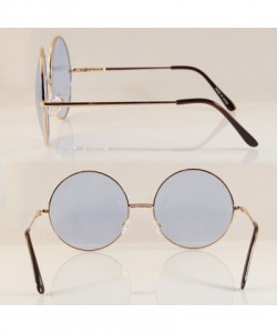 Oversized Oversize Round Lovely Color Tinted Lens Sunglasses Spring Hinge A119 A120 - Blue - C2180TTOLWS $13.72