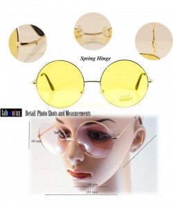 Oversized Oversize Round Lovely Color Tinted Lens Sunglasses Spring Hinge A119 A120 - Blue - C2180TTOLWS $13.72