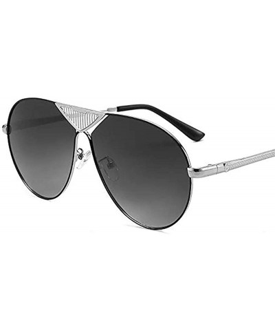 Aviator Vintage Sunglasses for Men Driving holloout Glasses - 3 - CS198SEHLKG $53.61