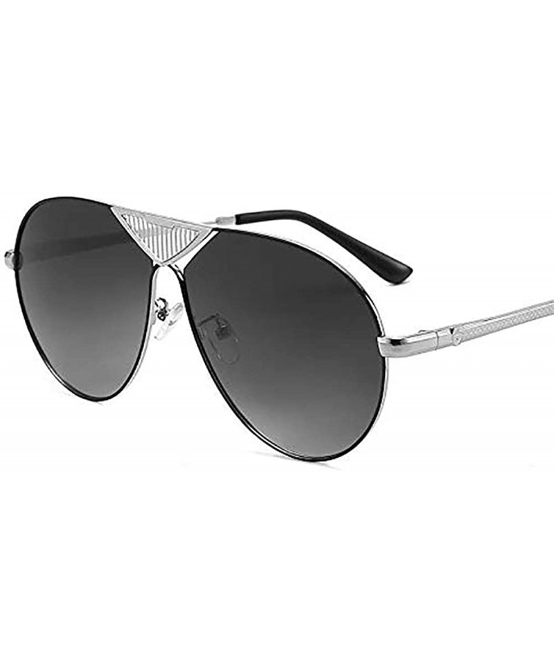 Aviator Vintage Sunglasses for Men Driving holloout Glasses - 3 - CS198SEHLKG $29.64