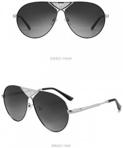Aviator Vintage Sunglasses for Men Driving holloout Glasses - 3 - CS198SEHLKG $29.64