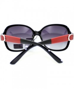 Round Luxury Designer Fashion Womens Sunglasses Oversize Round Square - Black Red - C211VH2G5G5 $9.48