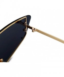 Oversized Trendy Oversized Sunglasses for Women Irregular One Piece Frame with Rivet UV Protection - C2 - CS190OH2Q00 $8.18