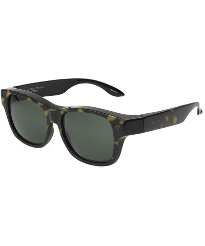 Rectangular Solar Shield-Lakewood Rectangular Fits Over Sunglasses - Tortoise - CY12N4Z27I1 $21.51