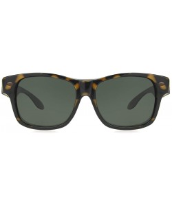 Rectangular Solar Shield-Lakewood Rectangular Fits Over Sunglasses - Tortoise - CY12N4Z27I1 $21.51