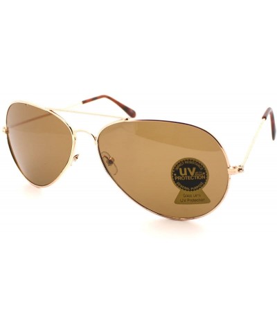 Rimless Large Rimless Aviator Sunglasses Mirror Lens Runway Fashion Mens Womens Eyewear - Gold - CQ11C18A97J $19.84