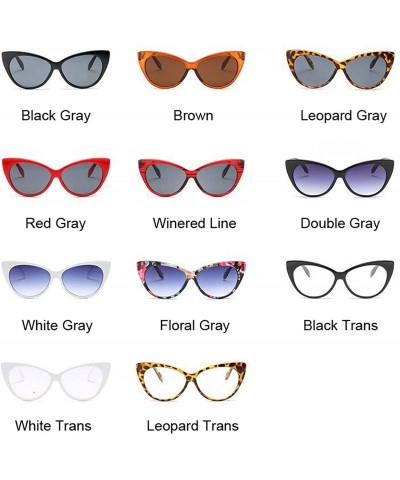 Cat Eye Small Classic Women Sunglasses Vintage Luxury Plastic Cat Eye Sun Glasses UV400 Fashion - Black Gray - CT1984AUOMW $2...