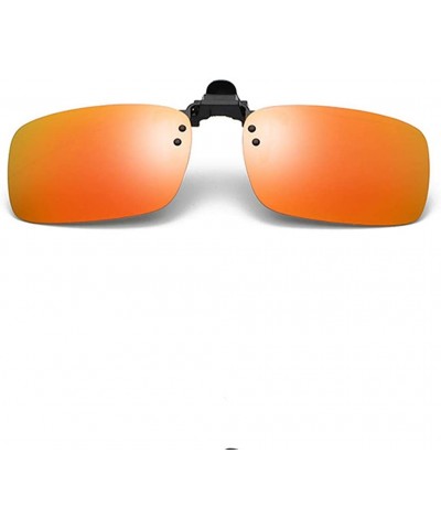 Sport Polarized Clip-on Sunglasses Anti-Glare Driving Glasses for Prescription Glasses - Orange - CW1947W4D26 $7.31