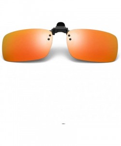 Sport Polarized Clip-on Sunglasses Anti-Glare Driving Glasses for Prescription Glasses - Orange - CW1947W4D26 $7.31