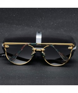 Rimless Fashion polarized Sunglasses for Women Mirrored Cat Eye Sunglasses with Rimless Design A382 - Blue - CB18K57Q7A9 $19.06