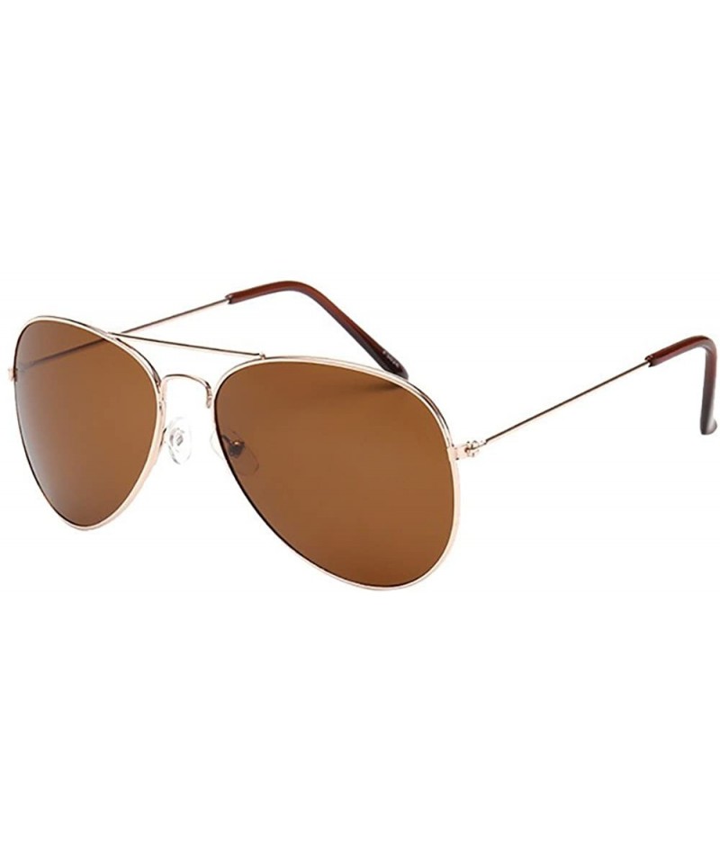 Sport Classic Polarized Aviator Sunglasses for Men and Women Metal Frame UV400 Lens Sun Glasses - H - C41908MYY96 $9.09