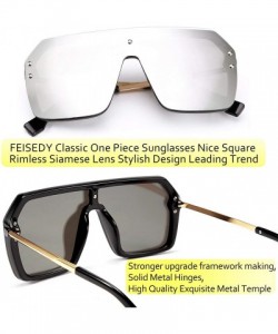 Rimless Classic Siamese One Piece Sunglasses Nice Rimless Stylish Retro Design for Women Men B2574 - 04 Silver - CY1965E5M00 ...