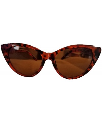Cat Eye Cat Eye style sunglasses (Dark Brown Cheetah print) - CC18RRNS8IW $19.38