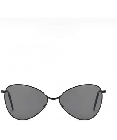 Semi-rimless Sunglasses For Men Women Classic Half Frame Polarized Metal Mirror Semi-Rimless Eye Glasses - Black - CE18S5I992...