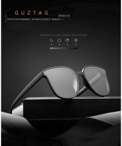 Oval Men/Women Photochromic Sunglasses with Polarized Lens for Aluminum Frame Outdoor 100% UV Protection - CM199X0RYG3 $17.84