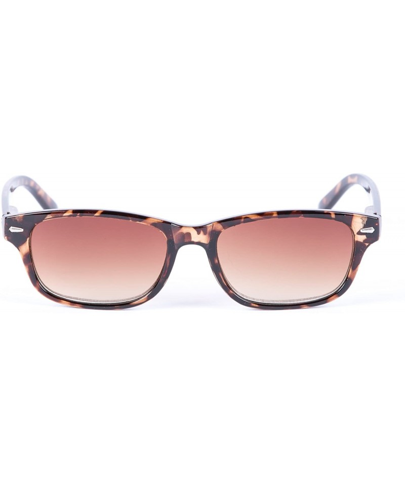 Rectangular The Intellect" Reading Sunglasses - Unisex Full Lens Sun Readers (non bifocal) - Tortoise - CM1256T7FZT $17.01