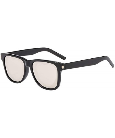 Oval Women Man Vintage Sunglasses Retro Heart Shape Frame Eyewear Fashion - B - C918UQMQZCL $21.29