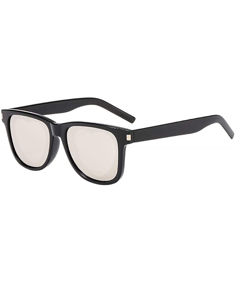 Oval Women Man Vintage Sunglasses Retro Heart Shape Frame Eyewear Fashion - B - C918UQMQZCL $8.17