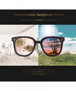 Oval Men/Women Photochromic Sunglasses with Polarized Lens for Aluminum Frame Outdoor 100% UV Protection - CM199X0RYG3 $17.84